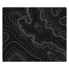 Black Topography Double Sided Flano Blanket (small)  by goljakoff