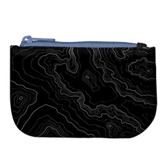 Black Topography Large Coin Purse by goljakoff