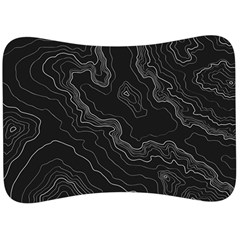 Black Topography Velour Seat Head Rest Cushion by goljakoff