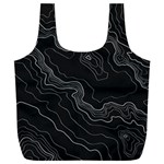 Black Topography Full Print Recycle Bag (XXXL) Front