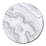 Topography map Round Mousepads Front