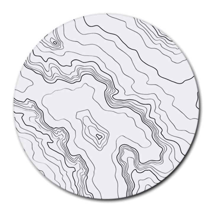 Topography map Round Mousepads