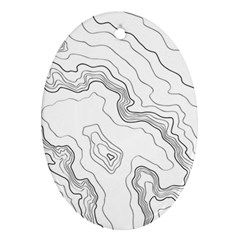 Topography Map Ornament (oval) by goljakoff