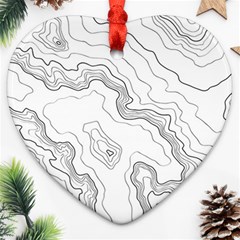 Topography Map Ornament (heart) by goljakoff