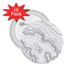 Topography Map 2 25  Buttons (10 Pack)  by goljakoff