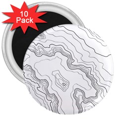 Topography Map 3  Magnets (10 Pack)  by goljakoff