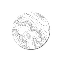 Topography Map Magnet 3  (round) by goljakoff