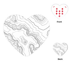 Topography Map Playing Cards Single Design (heart) by goljakoff