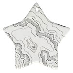 Topography map Star Ornament (Two Sides) Front