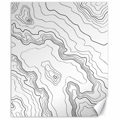 Topography Map Canvas 8  X 10  by goljakoff