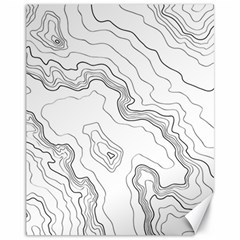 Topography Map Canvas 11  X 14  by goljakoff