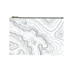 Topography Map Cosmetic Bag (large) by goljakoff