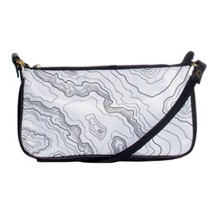 Topography Map Shoulder Clutch Bag by goljakoff