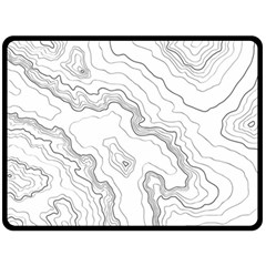 Topography Map Fleece Blanket (large)  by goljakoff