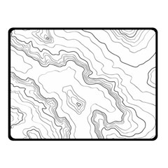 Topography Map Fleece Blanket (small) by goljakoff