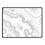 Topography map Fleece Blanket (Small) 50 x40  Blanket Front