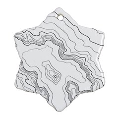 Topography Map Snowflake Ornament (two Sides) by goljakoff