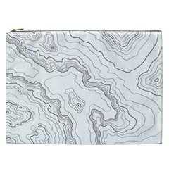 Topography Map Cosmetic Bag (xxl) by goljakoff