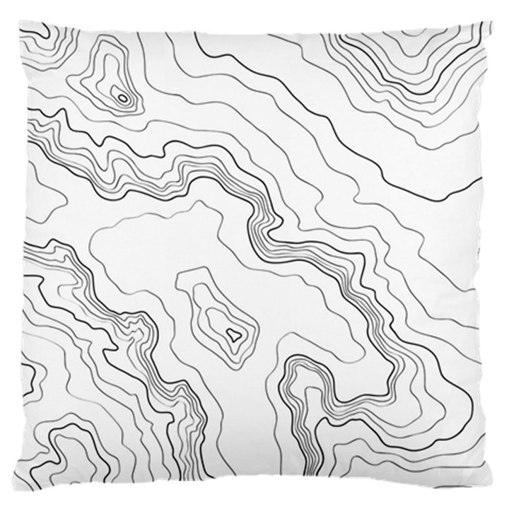 Topography map Standard Flano Cushion Case (Two Sides)