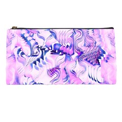 Hydrangea Blossoms Fantasy Gardens Pastel Pink And Blue Pencil Case by CrypticFragmentsDesign