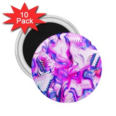 Hot Pink Fuchsia Flower Fantasy  2 25  Magnets (10 Pack)  by CrypticFragmentsDesign