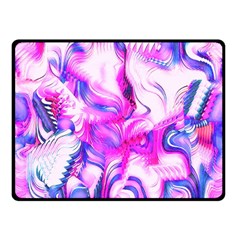 Hot Pink Fuchsia Flower Fantasy  Fleece Blanket (small) by CrypticFragmentsDesign