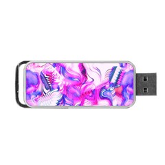 Hot Pink Fuchsia Flower Fantasy  Portable Usb Flash (one Side) by CrypticFragmentsDesign