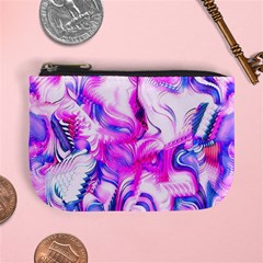 Hot Pink Fuchsia Flower Fantasy  Mini Coin Purse by CrypticFragmentsDesign