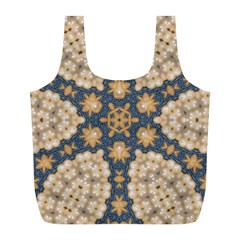 Denimpearls2 Full Print Recycle Bag (l) by LW323