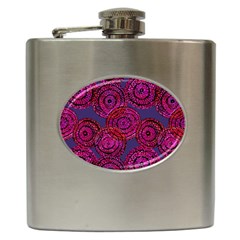 Unusual Circles  Abstraction Hip Flask (6 Oz) by SychEva