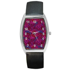 Unusual Circles  Abstraction Barrel Style Metal Watch by SychEva