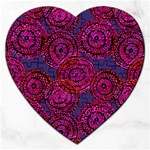 Unusual Circles  Abstraction Jigsaw Puzzle (Heart) Front