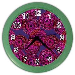 Unusual Circles  Abstraction Color Wall Clock by SychEva