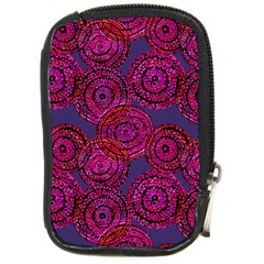 Unusual Circles  Abstraction Compact Camera Leather Case by SychEva