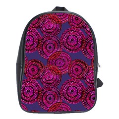 Unusual Circles  Abstraction School Bag (large) by SychEva