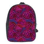 Unusual Circles  Abstraction School Bag (Large) Front