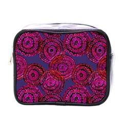 Unusual Circles  Abstraction Mini Toiletries Bag (one Side) by SychEva