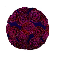 Unusual Circles  Abstraction Standard 15  Premium Round Cushions by SychEva