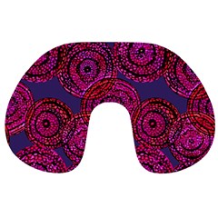 Unusual Circles  Abstraction Travel Neck Pillow by SychEva