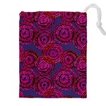 Unusual Circles  Abstraction Drawstring Pouch (5XL) Front