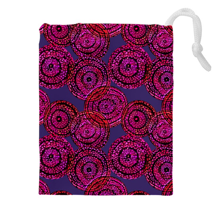 Unusual Circles  Abstraction Drawstring Pouch (5XL)