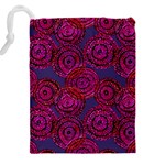 Unusual Circles  Abstraction Drawstring Pouch (5XL) Back