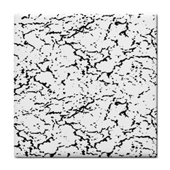 Black And White Grunge Abstract Print Tile Coaster by dflcprintsclothing