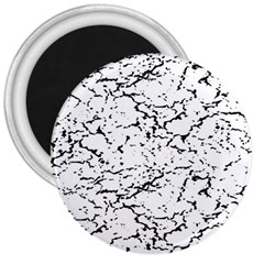 Black And White Grunge Abstract Print 3  Magnets by dflcprintsclothing