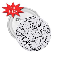 Black And White Grunge Abstract Print 2 25  Buttons (10 Pack) 