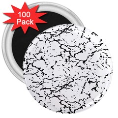 Black And White Grunge Abstract Print 3  Magnets (100 Pack)