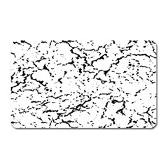 Black And White Grunge Abstract Print Magnet (rectangular) by dflcprintsclothing