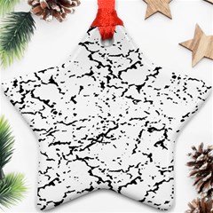 Black And White Grunge Abstract Print Star Ornament (two Sides) by dflcprintsclothing