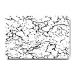 Black And White Grunge Abstract Print Small Doormat  24 x16  Door Mat