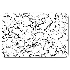 Black And White Grunge Abstract Print Large Doormat 